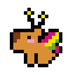 Pixelated Fairy Capybara
