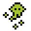 Green Pixelated Ghost